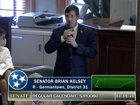 Tennessee State Senator Brian Kelsey, R-Germantown, was one of four Republicans to vote against a bill that would remove 'slavery' as punishment for crimes from the state's constitution